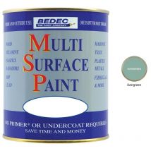 Multi Surface Paint - Satin - Evergreen - 750ml - Evergreen - Bedec