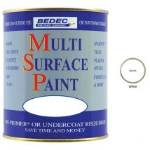 Multi Surface Paint - Satin - White - 250ml - White - Bedec
