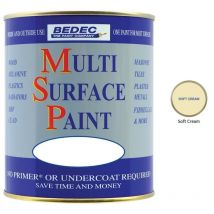 Bedec Multi Surface Paint - Satin - Soft Cream - 750ml - Soft Cream