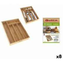 Besteckhalter Quttin Bambus 34 x 26 x 4 cm (8 Stück)