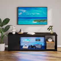 Bestier - Meuble tv, Support tv led 148cm pour tv de 55/60/65' avec Armoire