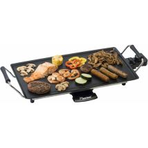 Piastra Elettrica Per Grigliare, Plancha Piastra Con Rivestimento Antiaderente, Divertimento Alla Griglia Per Un Massimo Di 4 Persone, Colore: Nero - 
