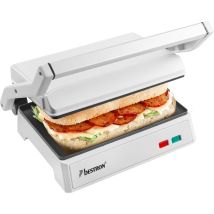 Griglia Elettrica A Contatto Con Vassoio Di Raccolta, Sandwich Maker Con Manico Cool Touch E Apertura A 180°, Con Rivestimento Antiaderente, Modello 