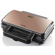 Elegante design in rame - Croque Monsieur xl - Per preparare 4 panini a forma di triangolo - 900W - ASM90XLCO Bestron
