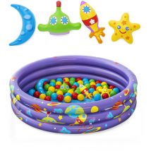 Piscina Hinchable Infantil 3 Aros con Bolas 102x25 cm +2 Años Interior y Jardin 52466 - Bestway