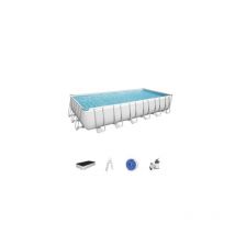 Bestway 56475 Power Steel piscine hors sol rectangulaire 732x366x132 cm avec pompe filtre a' sable e'chelle serviette