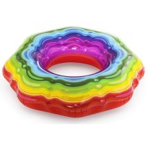 Bestway Schwimmring Rainbow Ribbon – Durchmesser 115 cm – PVC – für Erwachsene und Kinder ab 12 Jahren – max. Tragkraft 90 kg