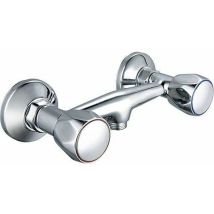 Edouard Rousseau – Rubinetto Monocomando Grigio Chrome – Entraxe 15cm, Filettatura 1/2" – Miscelatore per Doccia