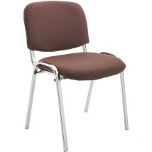 Besucherstuhl Ken Chrom Stoff braun