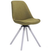 Besucherstuhl Troyes Drehbar Stoff Rund grün weiß