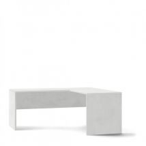 Escritorio rincón derecho moderno Ossido White 180x169x h76 cm