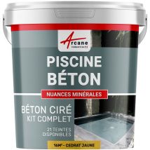 Enduit piscine béton ciré revetement piscine - 16 m² Cédrat Jaune Arcane Industries