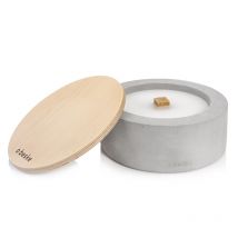 Betonfeuer Taal ø 25cm Tischfeuer Garten-Fackel Outdoor-Kerze mit Dauerdocht inkl. Löschbrett