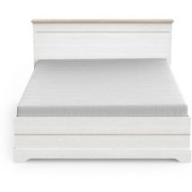 Bett mit 2 Schubladen und 2 Nischen 160x200 cm weiß Cottage