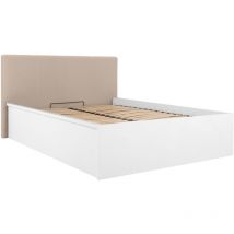 Bett mit Bettkasten 140x200cm Weiß