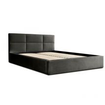 Meublorama - Bett mit Bettkasten 180x200 in Schwarz - Kollektion manhattan