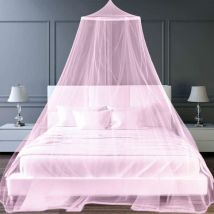Bett-Moskitonetz, Betthimmel für Erwachsene, Mädchen, rosa Tüll, Einzelbett, faltbares Moskitonetz, Bebe-Betthimmel