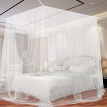 Ugreat - Bett-Moskitonetz, großes quadratisches Moskitonetz für extra großes Bett, Baldachin-Moskitonetz für den Innen- und Außenbereich für Einzel