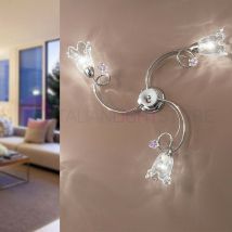 BETTA Plafoniera a Soffitto e Parete a 3 Luci Cromato Moderno