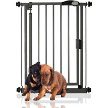 Bettacare - Auto Close Pet Gate, 61cm - 66.5cm, Slate Grey, Extra Narrow, Narrow Pressure Fit Stair Gate for Dog & Puppy