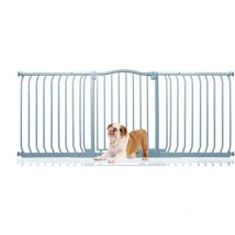 Bettacare - Curved Top Dog Gate, 179cm - 188cm, Matt Grey, Pressure Fit Pet Gate for Dog and Puppy, Pet and Dog Barrier