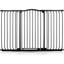 Bettacare - Extra Tall Curved Top Dog Gate, 143cm - 152cm, Matt Black, Extra Tall 100cm in Height, Pressure Fit Pet Gate