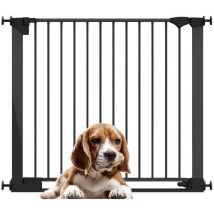 Bettacare - SafeStep Dog Gate, Black, 96cm - 103cm, Extra Low Walkthough, 81cm Extra Wide Doorway, One Piece Extra Wide Pet Gate