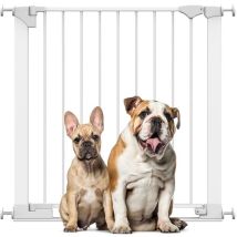 Bettacare SafeStep Dog Gate, White, 82cm - 89cm, Extra Low Walkthough, 67cm Extra Wide Doorway, One Piece Extra Wide Pet Gate