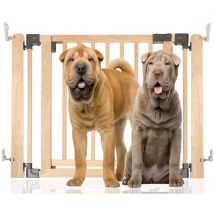 Bettacare - Wooden Multi Panel Flexible Pet Barrier, Natural Wood, up to 96cm Wide, Dog Barrier for Pets Dogs and Puppy