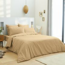 Univers Decor - Bettdeckenbezug Taupe 260 X 240 Cm / 100% Baumwolle / 57 Fäden/cm² Für King Size 2-personen-bett