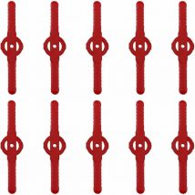 Memkey - 10 Pièces Lames de Tondeuse Jardin Tondeuse Accessoires, Lames de Rechange en Plastique, Outils de Jardin, Petit Trou 5mm, pour Jardin