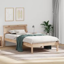 Bettgestell Braun 75 x 190 cm Massivkiefer vidaXL