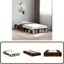 Vidaxl - Bettgestell Räuchereiche 90x200 cm Holzwerkstoff - Holzbettwäsche - Bettsofa - Doppelbett - Einzelbett - Boxspringbett