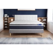 Actisom - Actiflex confort matratze 140x200cm + Bettgestell mit lattenrost - Dicke : 26cm - Taschenfederkern und Memory-schaum - H3