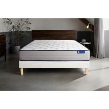 Actiflex form matratze 120 x 190cm + Bettgestell mit lattenrost , Härtegrad 4 , Taschenfederkern und Memory-Schaum , Höhe : 22 cm