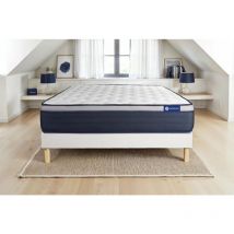 Actisom - Actiflex max matratze 180x200cm + Bettgestell mit lattenrost , Härtegrad 4 , Taschenfederkern und Memory-Schaum , Höhe : 26 cm