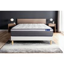 Actisom - Actiflex plus matratze 120 x 190cm + Bettgestell mit lattenrost , Härtegrad 5 , Taschenfederkern und Memory-Schaum , Höhe : 26 cm