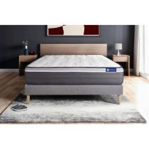 Actilatex plus matratze 200x200cm + Bettgestell mit lattenrost - Dicke : 26cm - Latex und Memory-schaum - H5