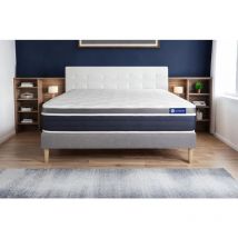 Actimemo Confort Matratze 200x200cm + Bettgestell Mit Lattenrost - Dicke : 26cm - Memory-schaum - H3