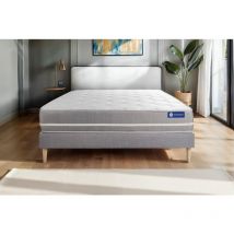 Actimemo touch matratze 140x190cm + Bettgestell mit lattenrost - Dicke : 20cm - Memory-schaum - H3
