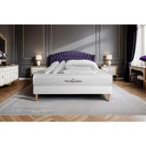 Komplettpaket Bett - Matratze 140x190 Cm + Boxspringbett (monoblock) + 2 Kopfkissen + Bettdecke - Nottingham