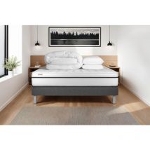 Komplettpaket Bett - Matratze 140x200 cm + Boxspringbett mit Lattenrost (im Set) + 2 Kopfkissen + Bettdecke - Vital Spa