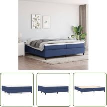 Maison Chic - The Living Store Boxspringbett mit Matratze Blau 200x200 cm Stoff - Boxspringbett - Doppelbett - Bettsystem - Blau - Stoff
