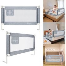 Hengmei - Bettgitter Bettgitter Bettschutzgitter Kinderbettgitter 180cm Babybettgitter Rausfallschutz höhenverstellbar für Babys und Kinder