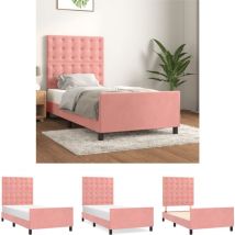 Maison Exclusive - Bettgestell Mit Kopfteil Rosa 80x200 Cm Samt