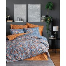Bettwäsche - 1 Bettbezug 140 X 200 Cm + 2 Kissenbezüge 60 X 60 Cm - 100% Verstärktes Baumwolle - Senfgelb