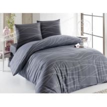 Bettwäsche - 1 Bettbezug 220 X 240 Cm + 2 Kissenbezüge 60 X 60 Cm - 65% Baumwolle, 35% Polyester - Grau