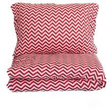 Cofi 1453 - Bettwäsche 100% Baumwolle Jersey – Ganzjahresbettwäsche, Zick-zack Design 155x220 Cm