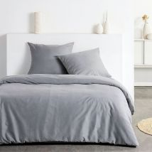 Bettwäsche - Today - Essential - 2 Personen - 220 X 240 Cm - Graue Crinkle-optik