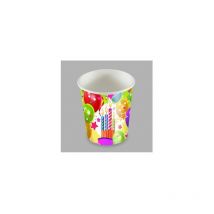 EDM - Beutel mit 25 Pappbechern, Design-Luftballons und Kerzen 200 ml